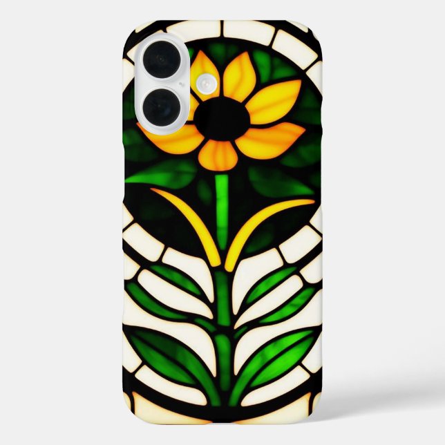 Colourful Stained Glass Depicting Flower Case-Mate iPhone Case (Back)