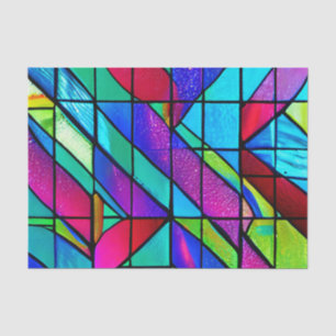 Colourful Stained Glass Effect Decoupage Tissue Paper