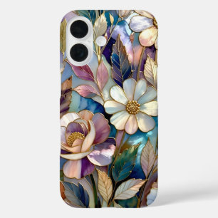 Colourful Stained Glass iPhone Case Purple Flower