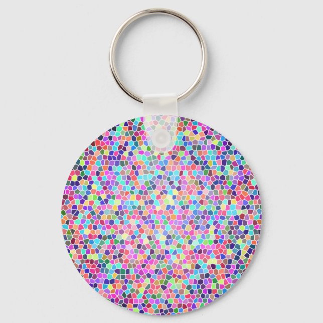 Colourful stained glass keychain (Front)