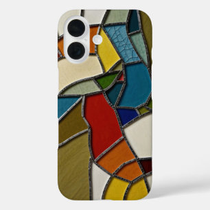 Colourful Stained Glass Mosaic Abstraction iPhone 16 Case