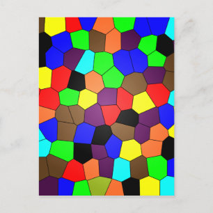 Colourful Stained Glass Mosaic Tiles Postcard