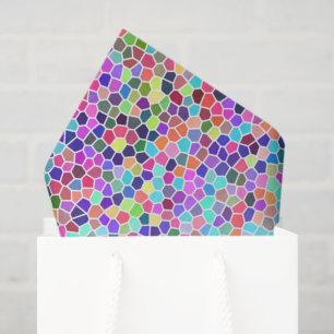 Colourful stained glass tissue paper