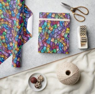 Colourful Stained Glass Wrapping Paper