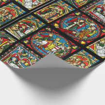 Colourful Stained Glass Wrapping Paper