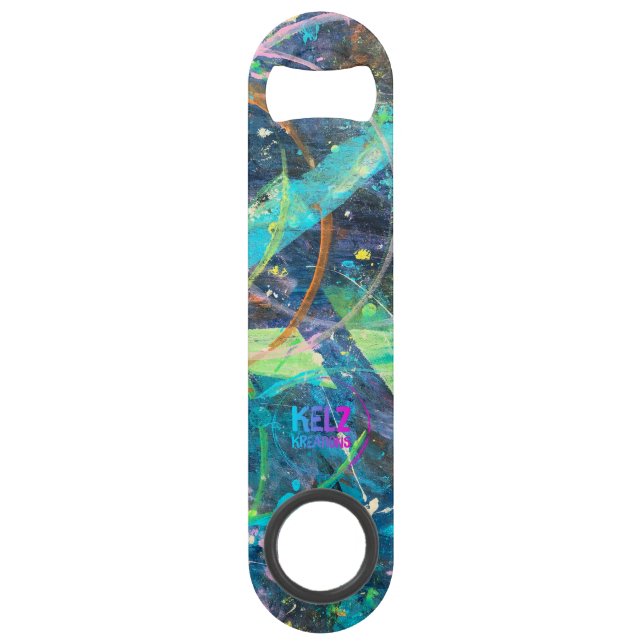 Colourful Stainless Steel Bottle Opener Bar Key (Back)