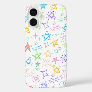 Colourful Star Doodle iPhone Case