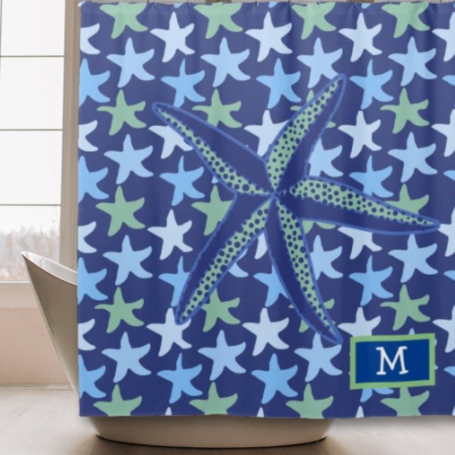 Colourful Star Fish Seamless Pattern With Monogram (Creator Uploaded)