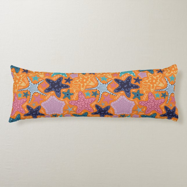 Colourful Star fishes Body Pillow (Front)