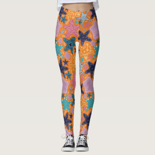 Colourful Star fishes Leggings