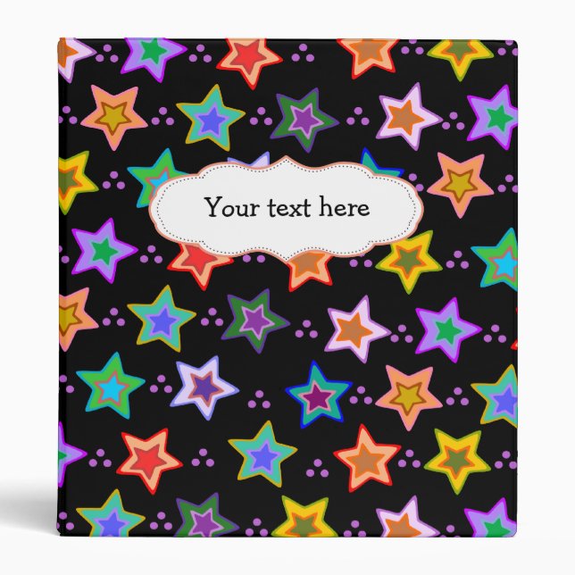Colourful star pattern binder (Front)