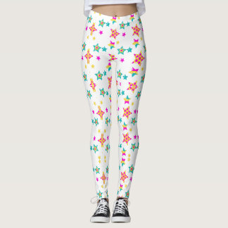 Colourful star pattern Leggings