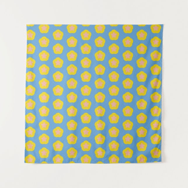 Colourful star pattern vintage backgroundabstract, tapestry (Front)