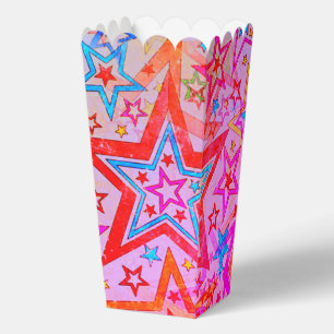 Colourful star shapes pattern 2a favor box