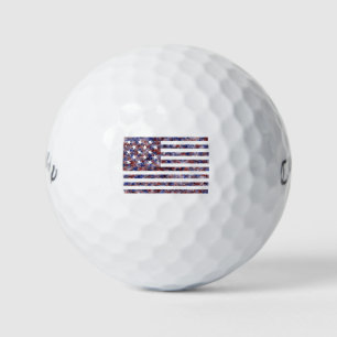 Colourful Star-Spangled Banner America Flag Golf Balls