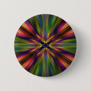 Colourful starburst 2 inch round button