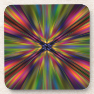 Colourful starburst coaster