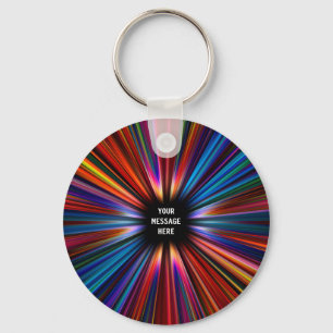 Colourful starburst explosion keychain