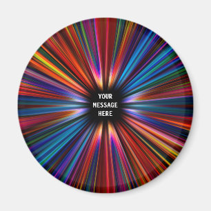 Colourful starburst explosion magnet