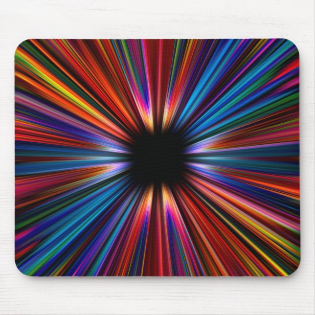 Colourful starburst explosion mouse pad (Front)