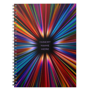 Colourful starburst explosion notebook