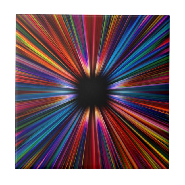 Colourful starburst explosion tile (Front)