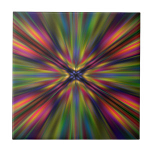 Colourful starburst tile