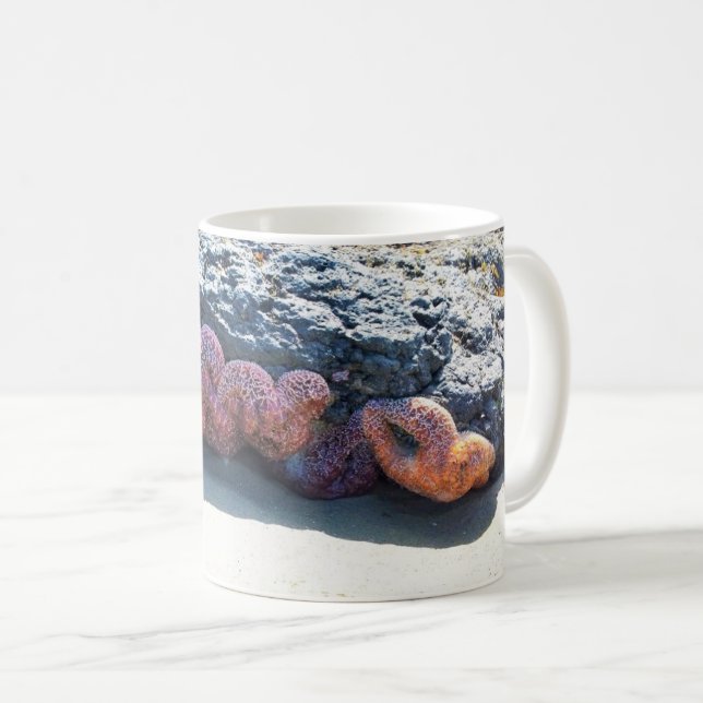 Colourful Starfish at Bob Creek, OR Coffee Mug (Front Right)