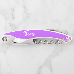 Colourful starfish on purple corkscrew