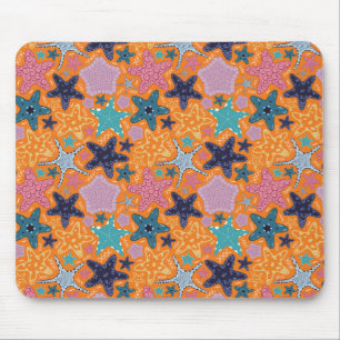 Colourful Starfishes Mouse Pad