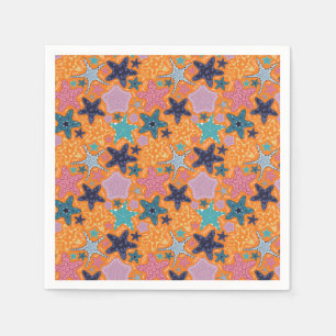 Colourful Starfishes Napkin