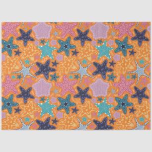 Colourful Starfishes Tissue Paper