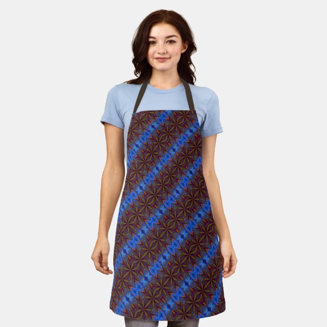 Colourful Stars Abstract Design  Apron (Worn)
