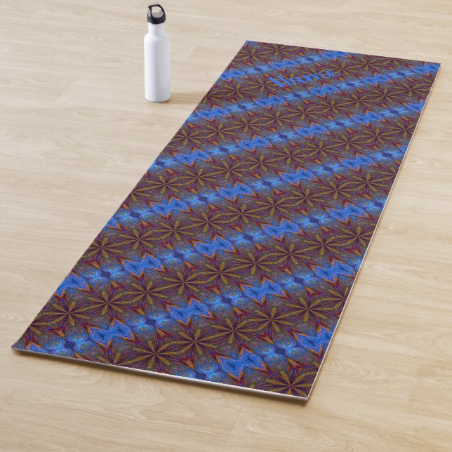 Colourful Stars Abstract Design Personalized Yoga Mat (In Situ)