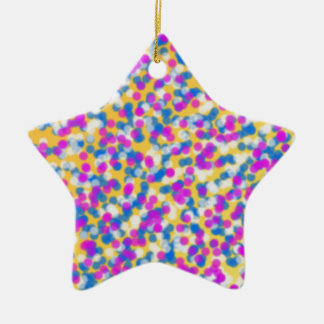 colourful stars ceramic ornament