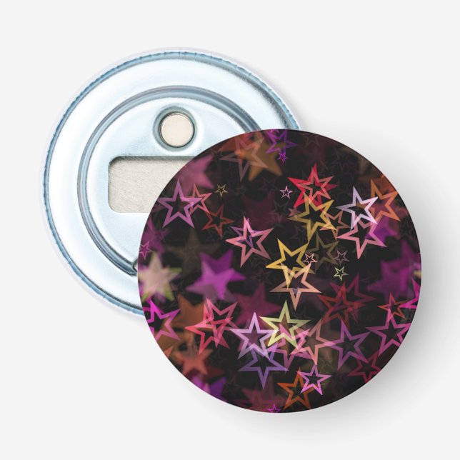 Colourful Stars Dance Whimsically  Bottle Opener (Front)
