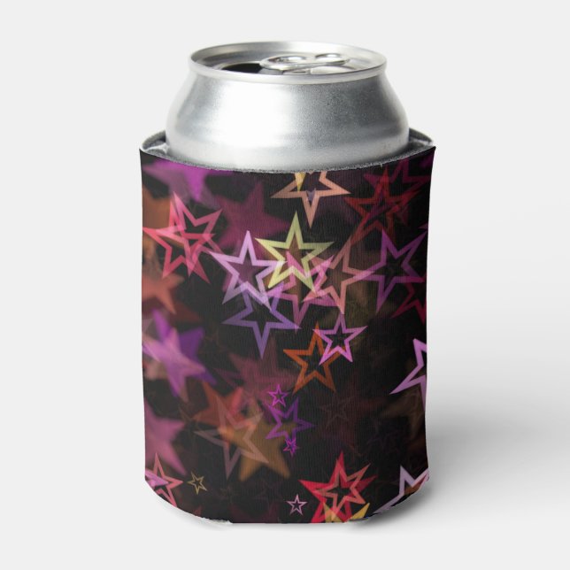 Colourful Stars Dance Whimsically  Can Cooler (Can Front)