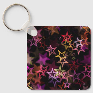 Colourful Stars Dance Whimsically Keychain
