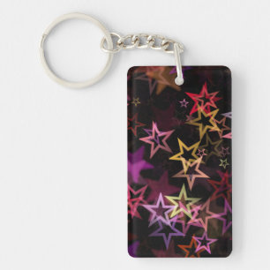 Colourful Stars Dance Whimsically  Keychain