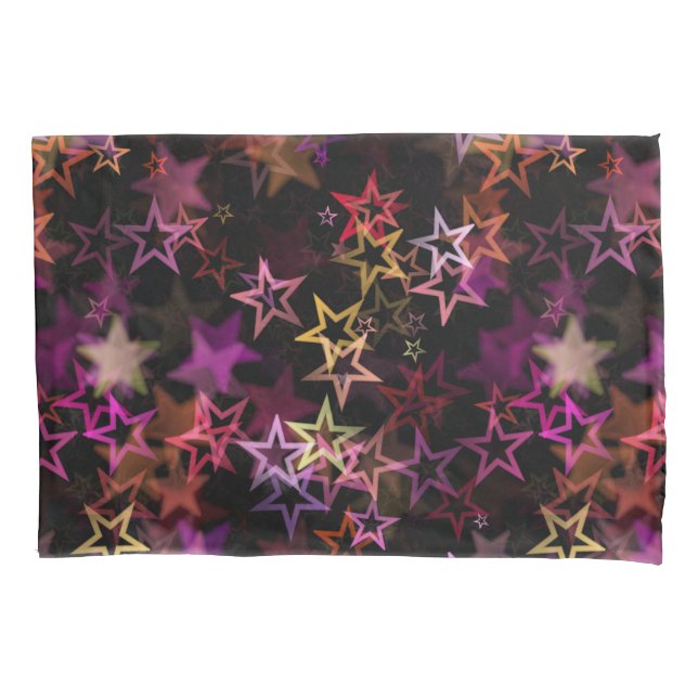 Colourful Stars Dance Whimsically  Pillowcase (Front)