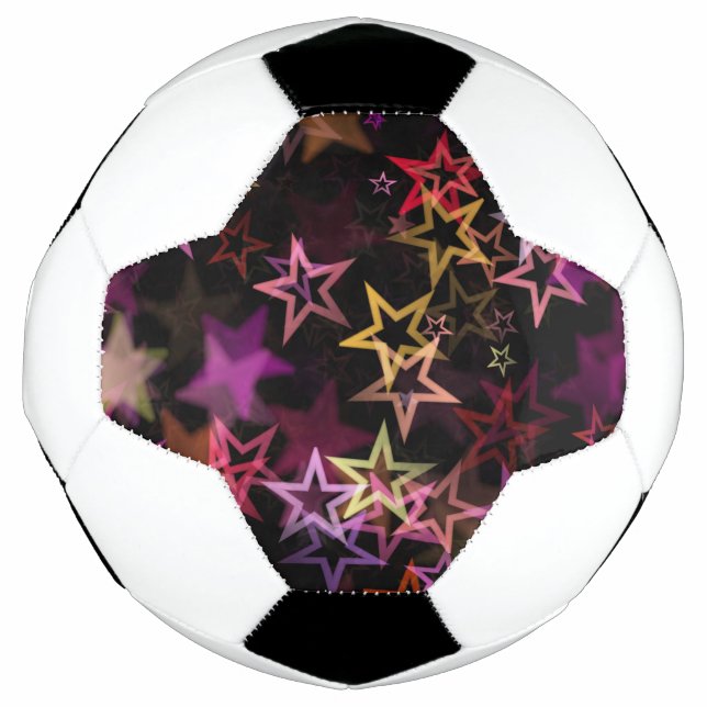 Colourful Stars Dance Whimsically  Soccer Ball (Front)