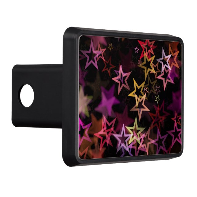 Colourful Stars Dance Whimsically  Trailer Hitch Cover (Right)