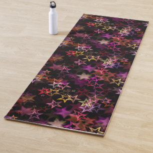 Colourful Stars Dance Whimsically  Yoga Mat