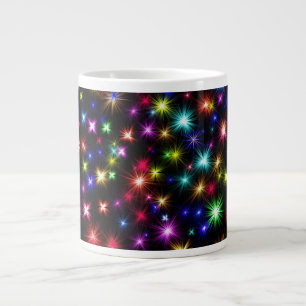Colourful Stars Fireworks Design-27317 Large Coffee Mug