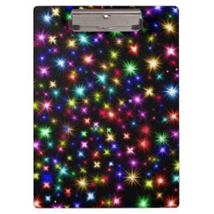 Colourful Stars Fireworks Design Clipboard