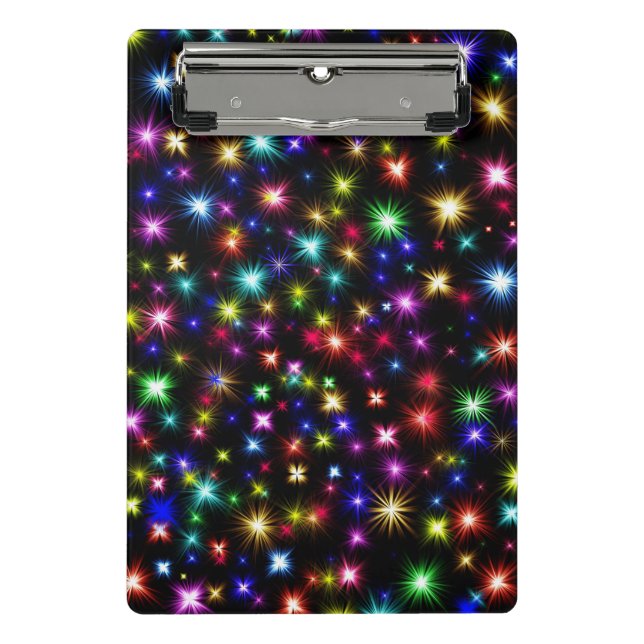 Colourful Stars Fireworks Design Mini Clipboard (Front)