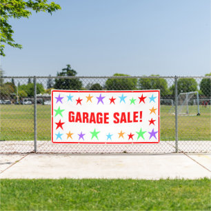 Colourful Stars Garage Sale Banner