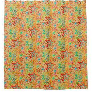 Colourful Stars grunge pattern seamless + your ide