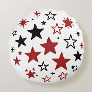 Colourful Stars Pattern Double Sided Throw Pillow