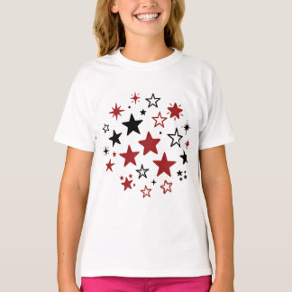 Colourful Stars Pattern Double Sided Throw Pillow T-Shirt